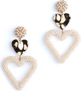 Deepa Gurnani Candi Heart Drop Earrings
