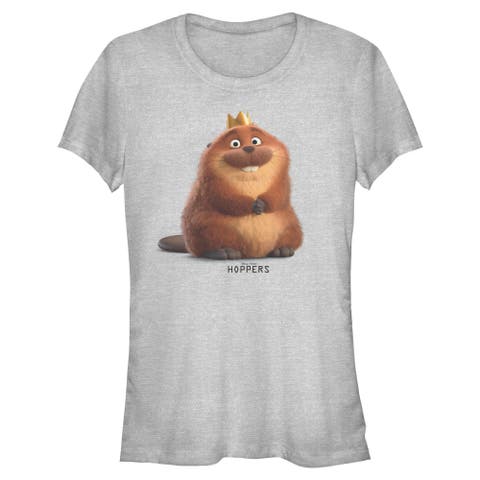Junior's Hoppers Happy King George Pose  Graphic T-Shirt