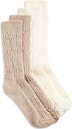 Hue Assorted 2-Pack Cable Crew Socks