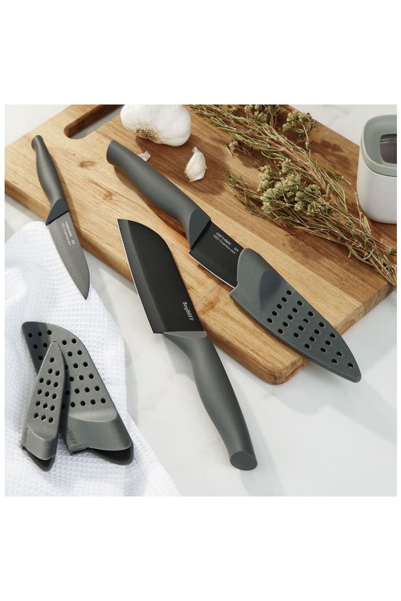DiNA Vector 3-Piece Knives & Covers Set, Alternate, color, GREY