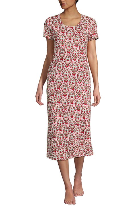 Cotton Short Sleeve Midcalf Nightgown