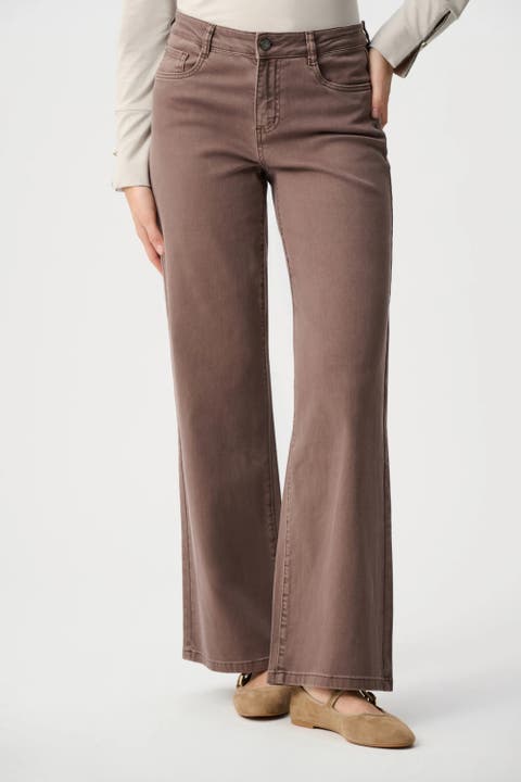 Classic Wide-Leg Stretch Jeans