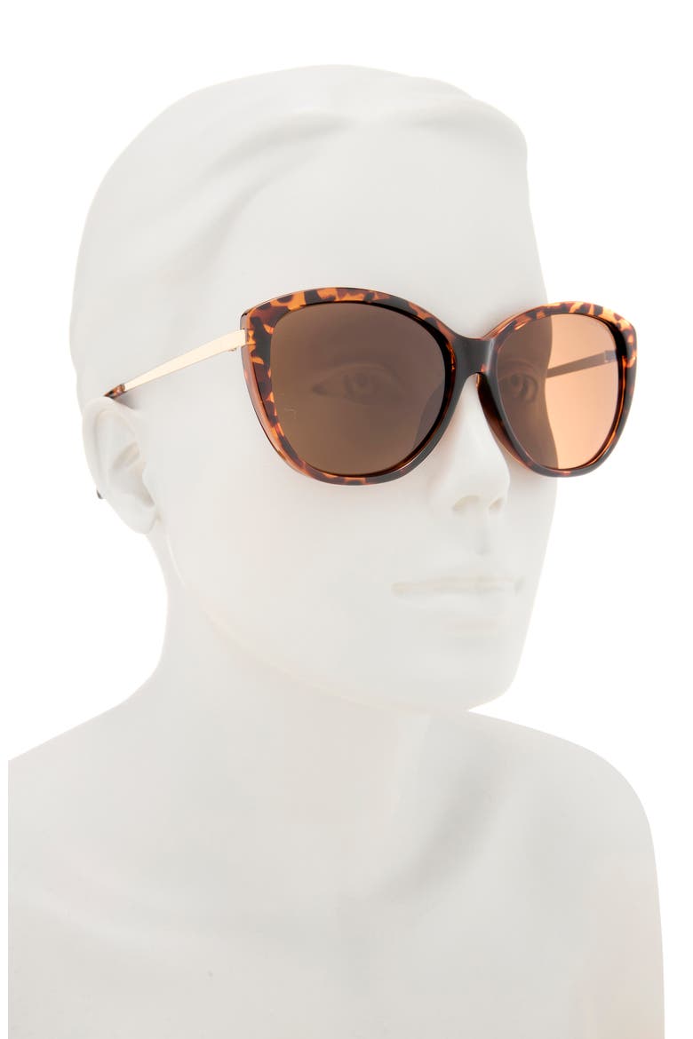 58mm Round Sunglasses, Alternate, color, TORTOISE