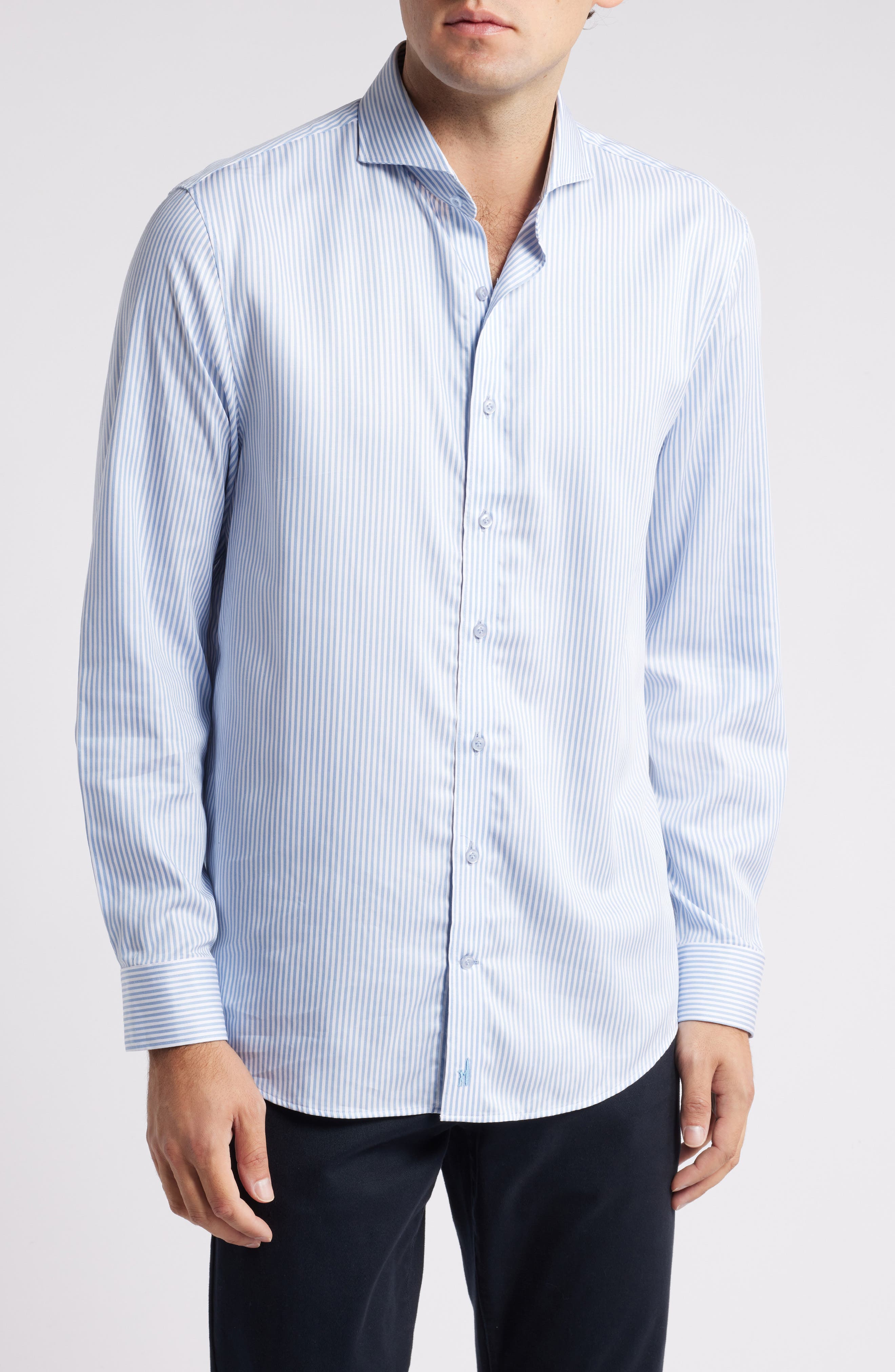 Stripe Button-Up Shirt