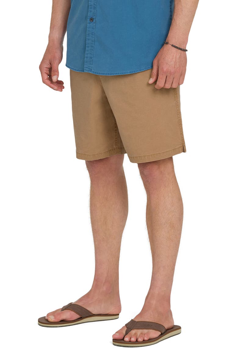 Saltwater Stretch Cotton Drawstring Shorts, Alternate, color, TOBACCO