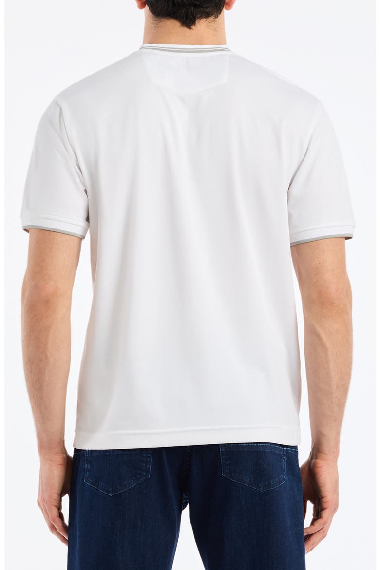 Holton V-Neck Cotton Blend Piqué T-Shirt, Alternate, color, WHITE