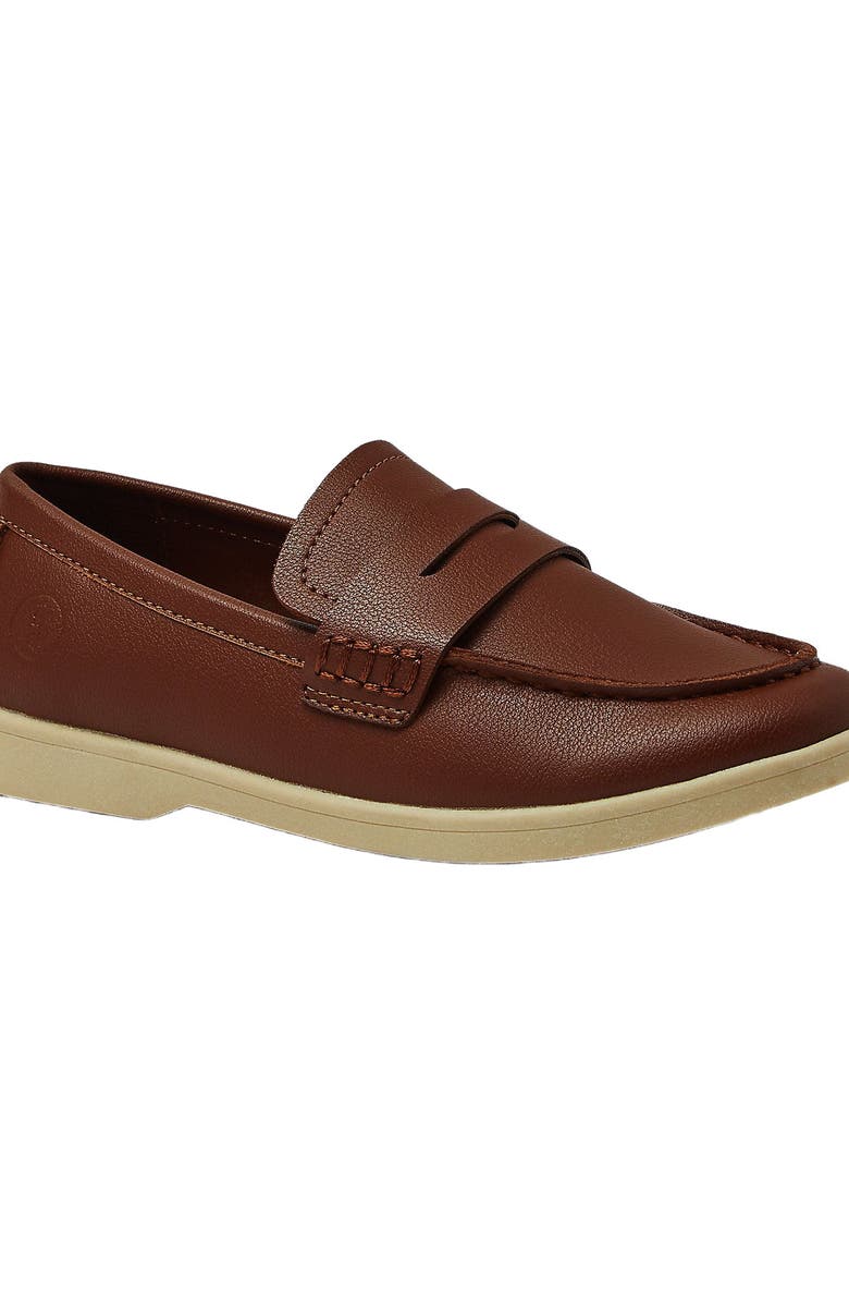 Lands' End Kids Slip On Everyday Penny Loafer, Main, color, Rustic Brown