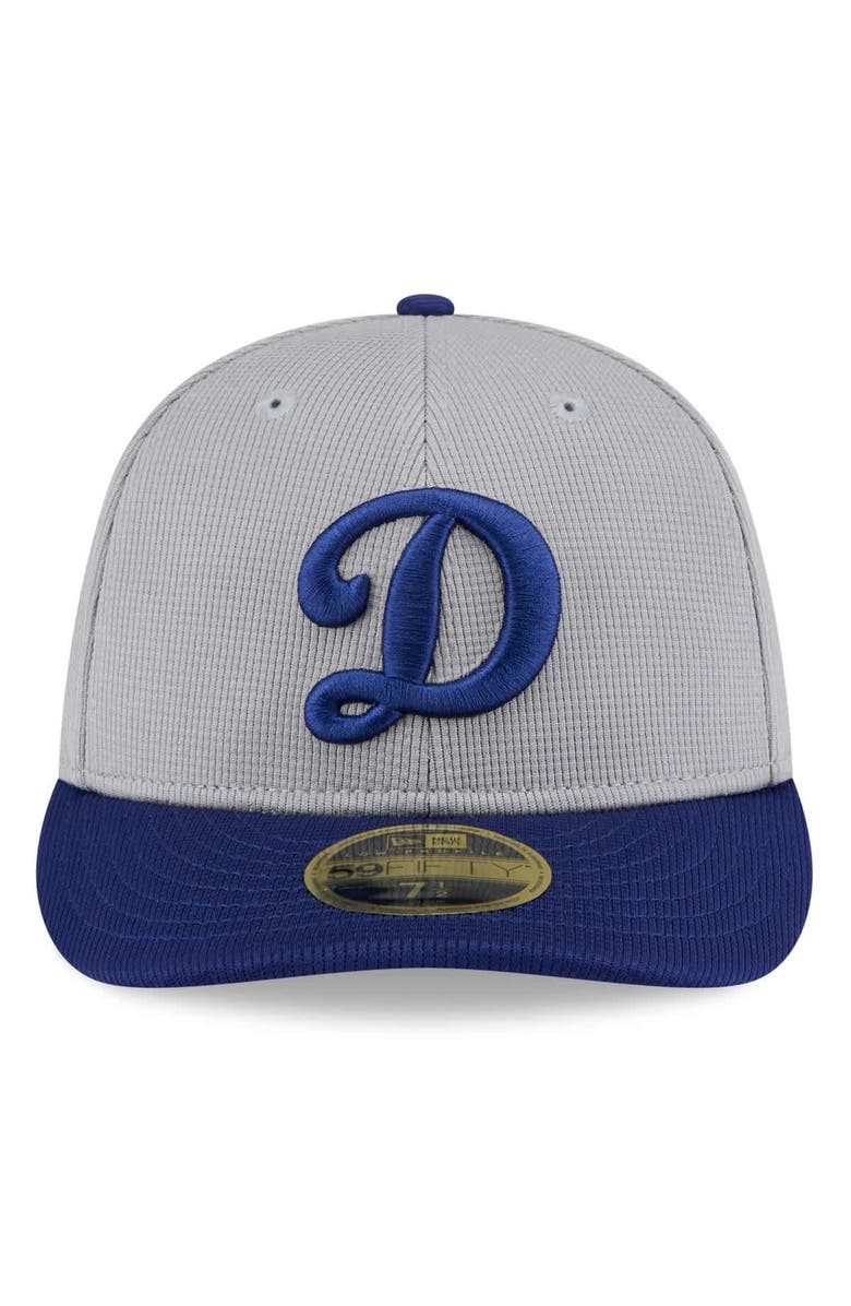 New Era Men's New Era  Gray/Royal Los Angeles Dodgers 2025 Batting Practice Low Profile 59FIFTY Fitted Hat, Alternate, color, 