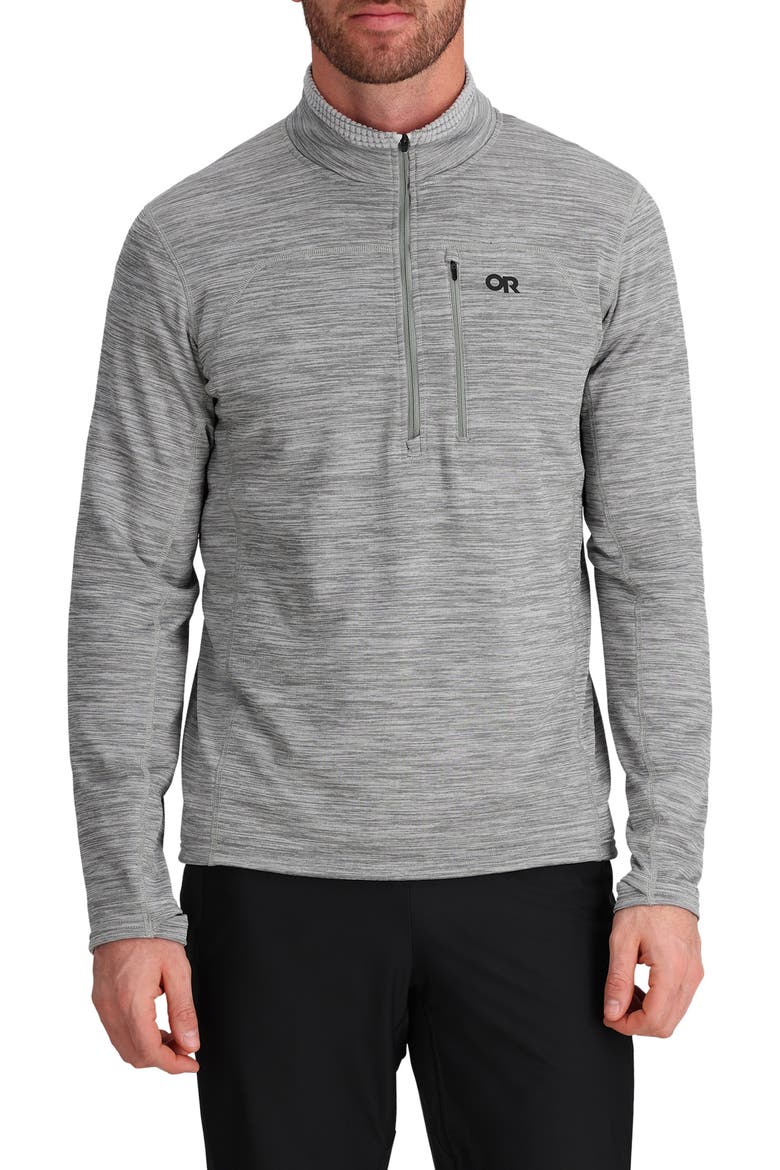Vigor Half Zip Fleece Pullover, Main, color, GREY HEATHER