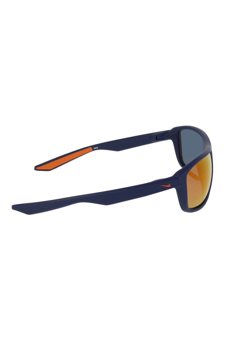 Premier Stride 63mm Rectangular Sunglasses, Alternate, color, MATTE BLUE VOID / ORANGE MIR