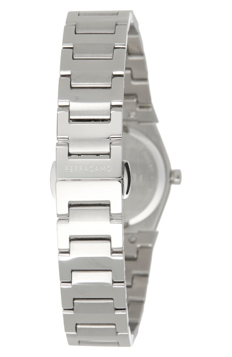 FERRAGAMO Vega Holiday Capsule Diamond Dial Bracelet Watch, 28mm, Alternate, color, Blue/ Stainless Steel