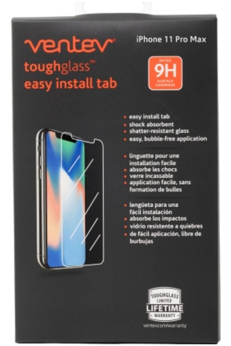 ToughGlass Easy Install Tab Tempered Glass Screen Protector for Apple iPhone 11 Pro Max / Xs Max, Main, color, Clear