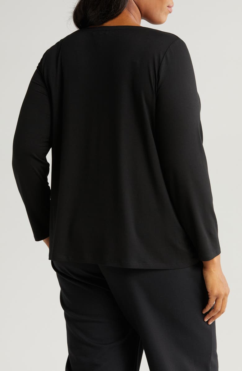 Eileen Fisher Slim Fit Cowl Neck Top, Alternate, color,