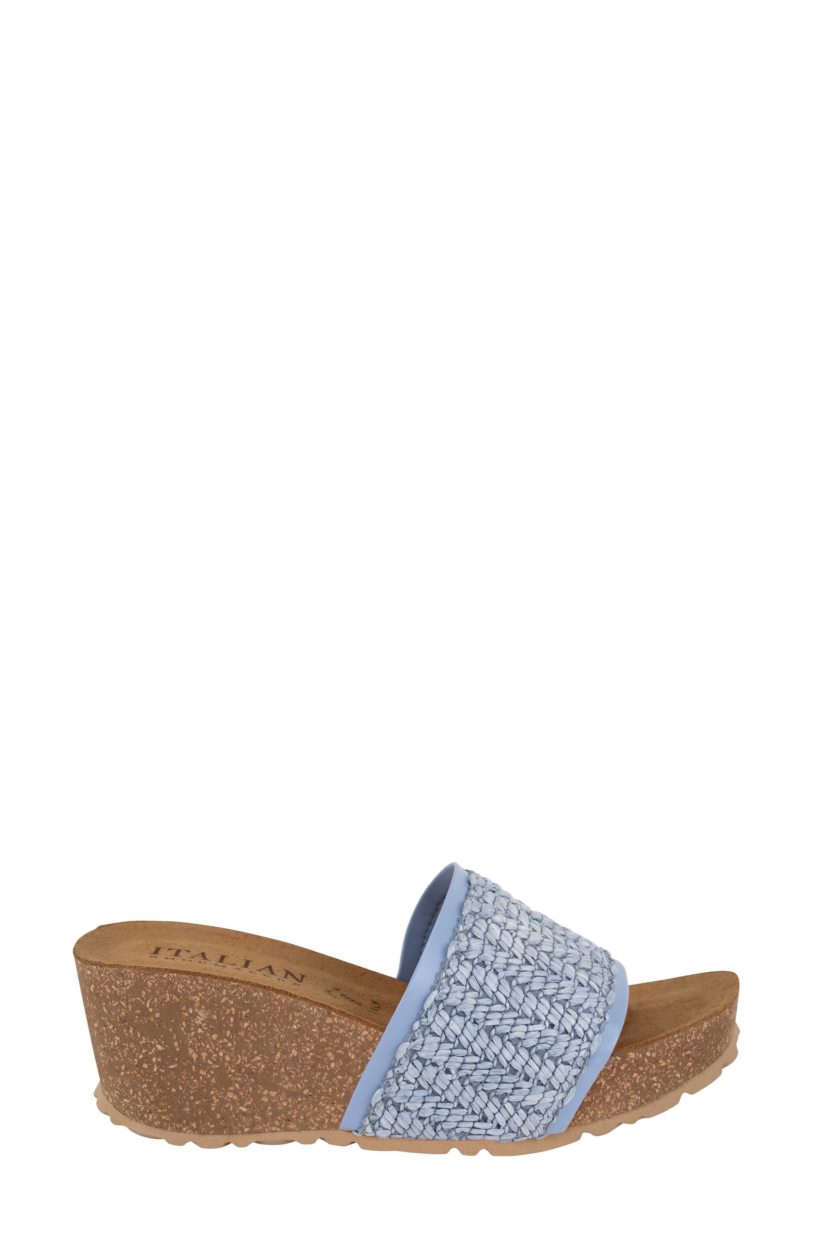 Ibbie Platform Wedge Slide Sandal, Alternate, color, SKY