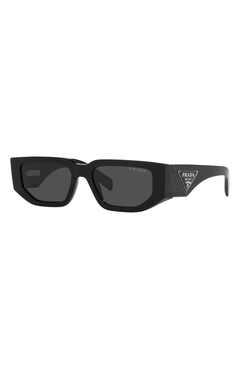Prada 55mm Rectangular Sunglasses, Alternate, color,
