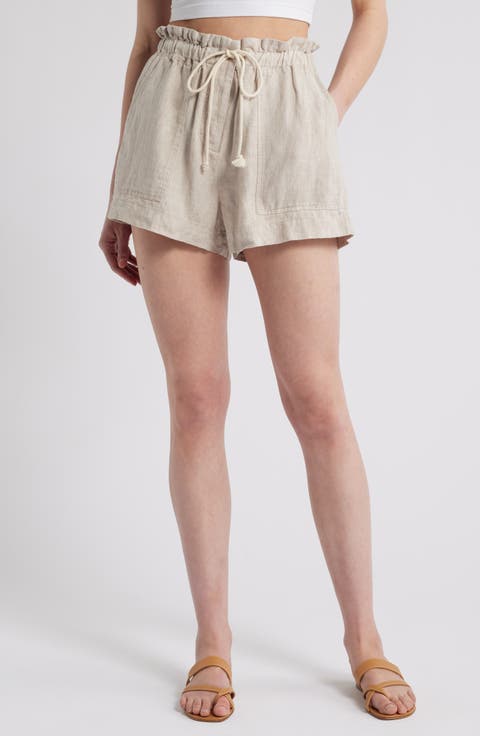 Foster Paperbag Linen Shorts