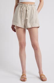 Rails Foster Paperbag Linen Shorts