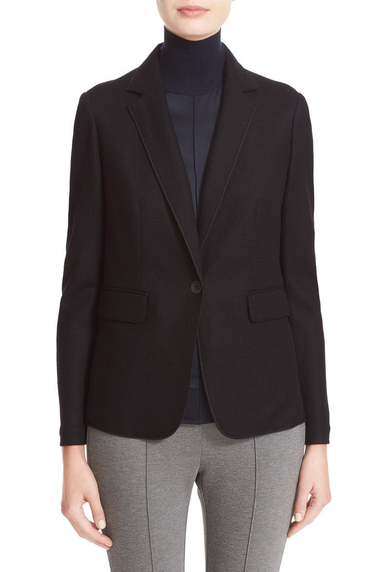 Club Wool Blazer, Main, color, BLACK