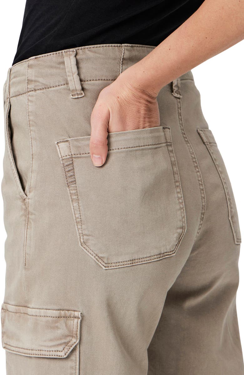 PAIGE Carly High Waist Ankle Wide Leg Cargo Pants, Alternate, color, 