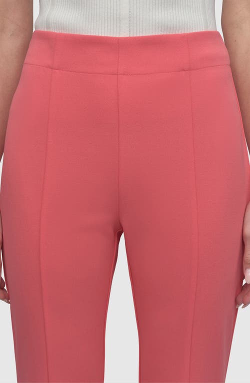 Dkny Wide Leg Scuba Pants In Coral Crus
