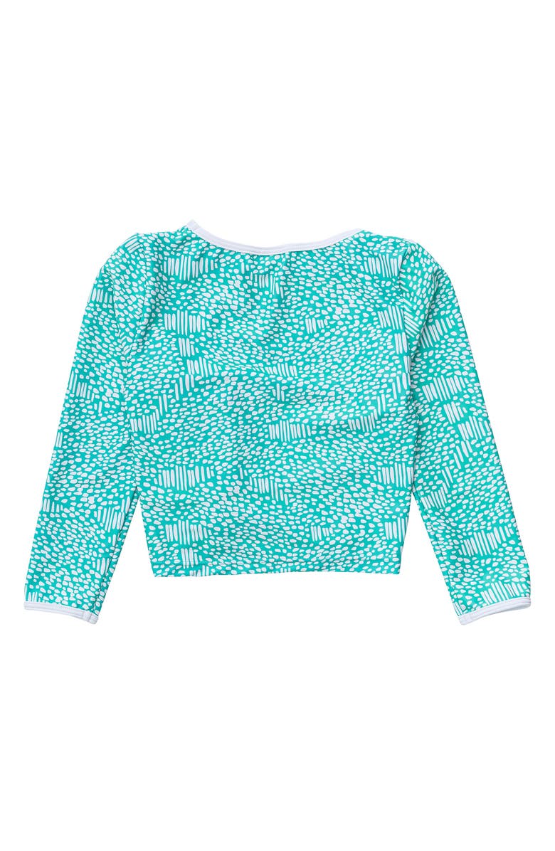 Snapper Rock Kids' Spearmint Spot Crop Rashguard, Alternate, color, 