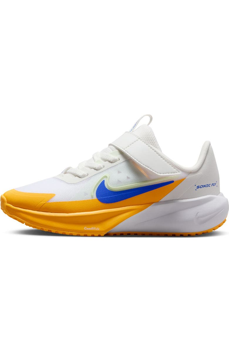 Nike Kids' Sonic Fly Running Shoe, Alternate, color, White/ Hyper Royal/ Volt