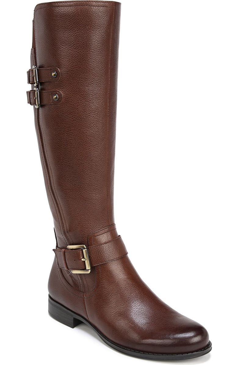 Naturalizer Jessie Knee High Riding Boot, Main, color, Chocolate Leather