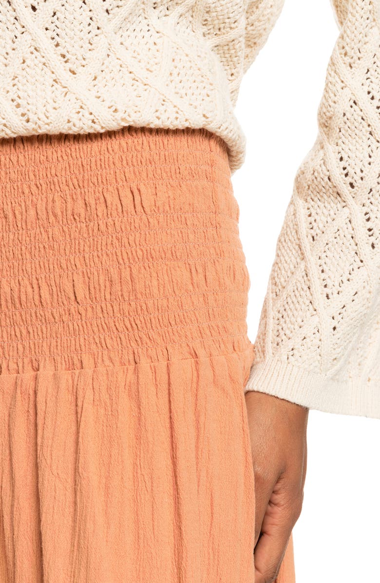 Roxy Cute Smocked Waist Maxi Skirt, Alternate, color, 
