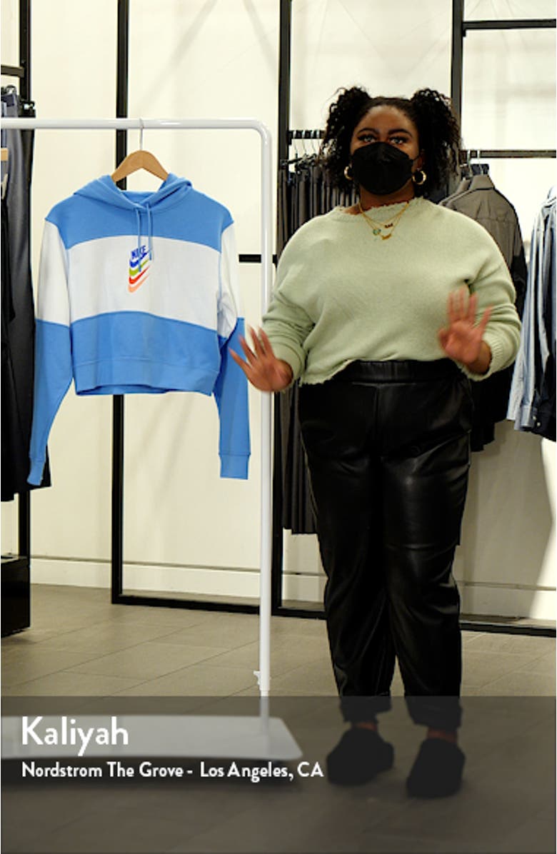 Sportswear Logo Crop Hoodie, sales video thumbnail