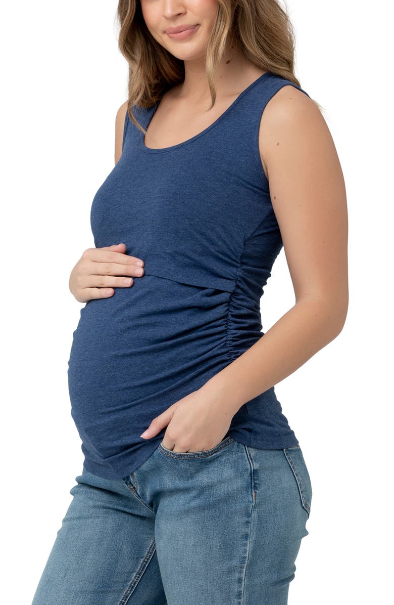 Ripe Maternity Organic Nursing Tank, Alternate, color, Denim Marle