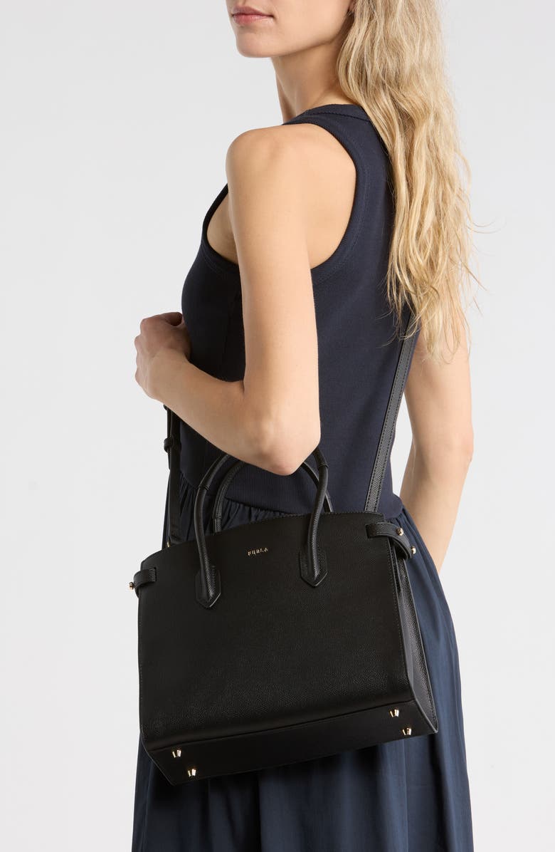 Furla Gardenia Tote Bag, Alternate, color, Nero