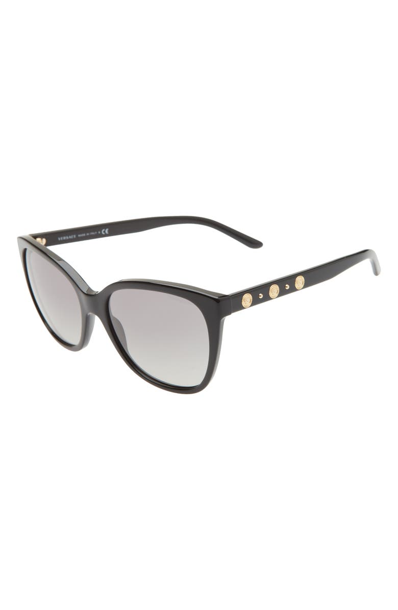Versace Rock Icons 57mm Sunglasses, Alternate, color, Black/ Grey Gradient