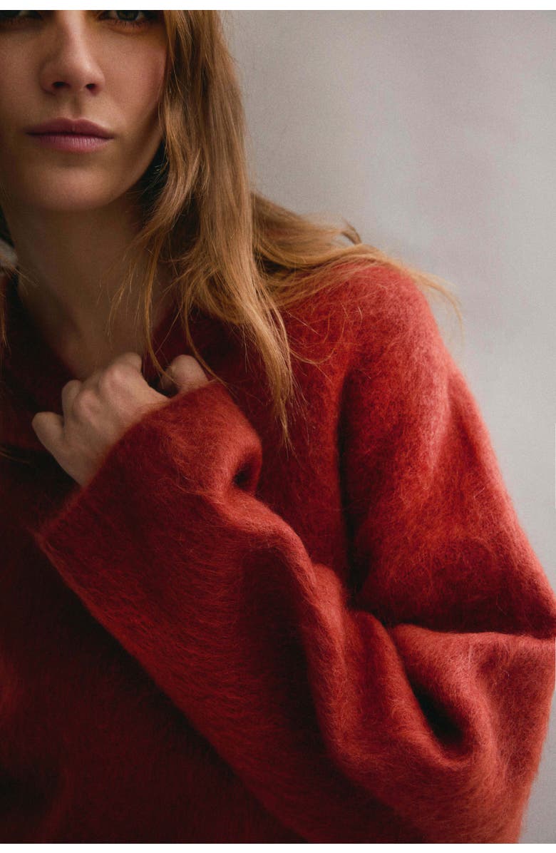 H&M Oversized Mohair-blend Jumper, Alternate, color, Burnt Orange