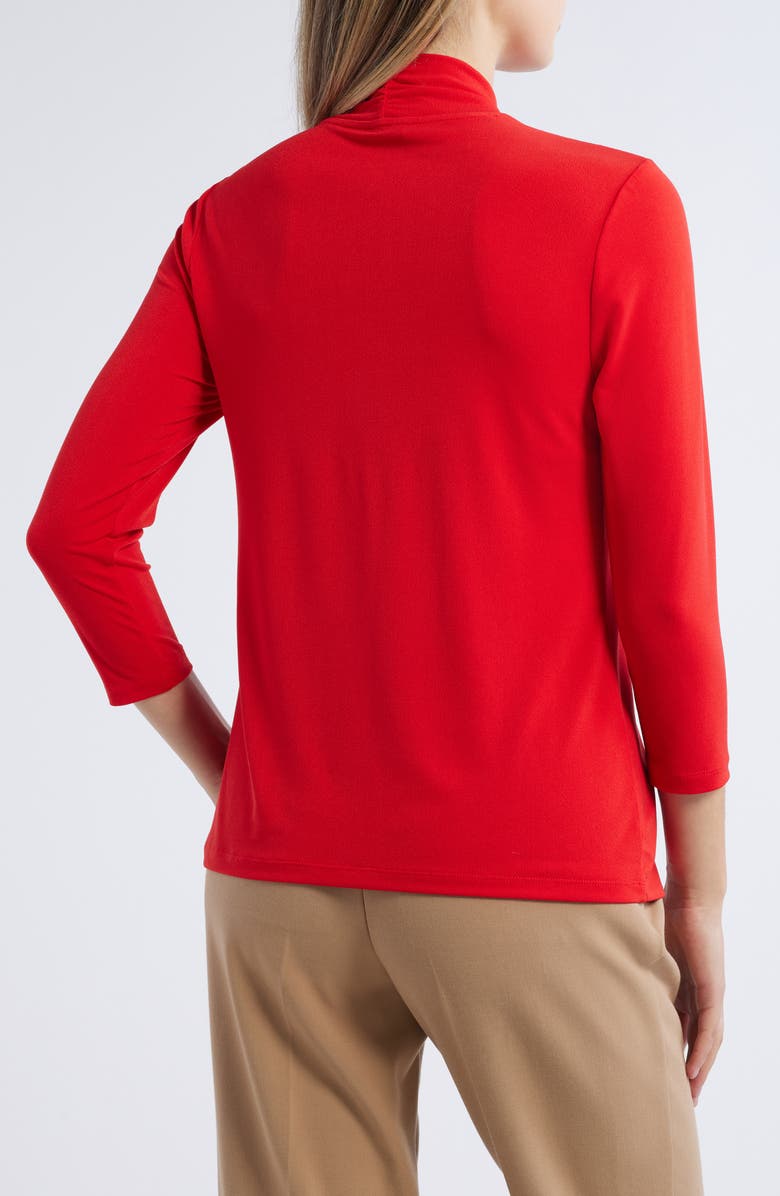 Anne Klein Twist Neck Keyhole Top, Alternate, color, Poppy