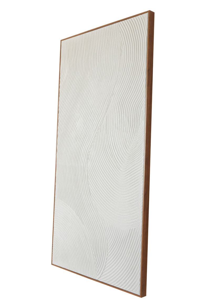Textured White Canvas Framed Wall Art, Alternate, color, WHITE