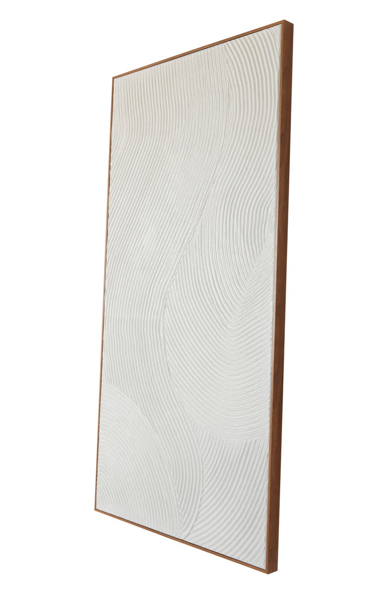 GINGER BIRCH STUDIO Textured White Canvas Framed Wall Art, Alternate, color, White