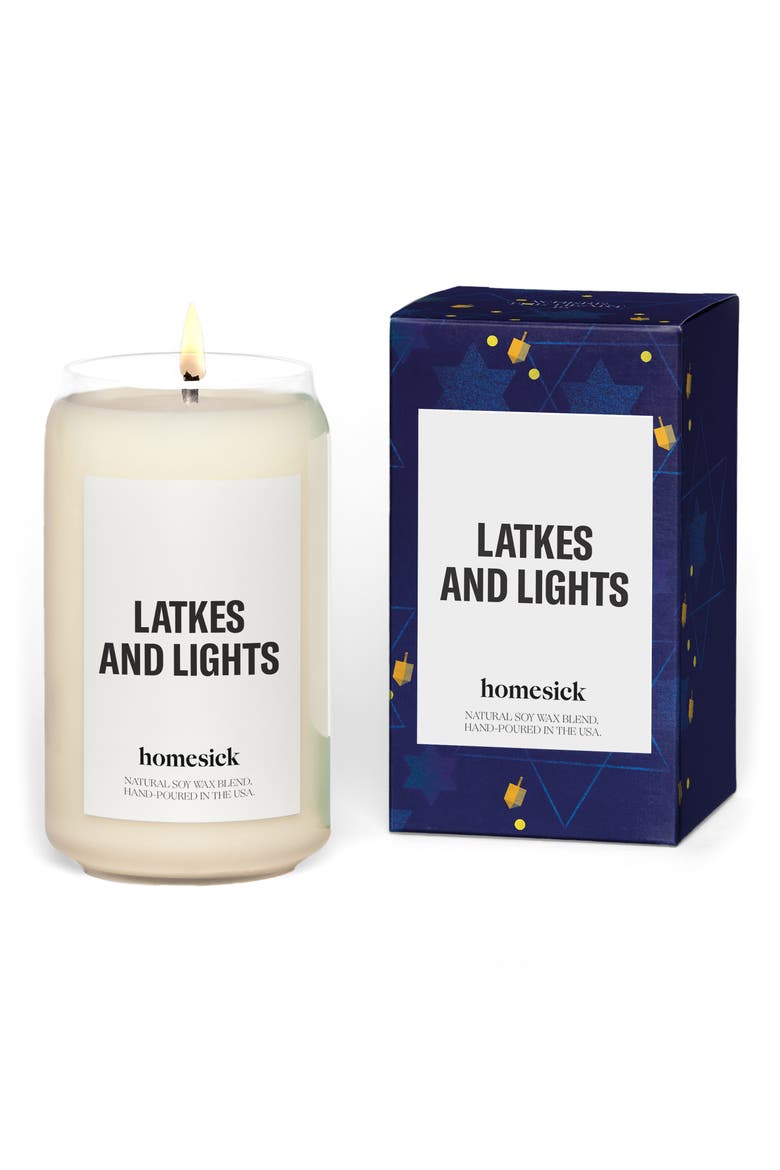 Latkes & Lights Candle, Main, color, WHITE