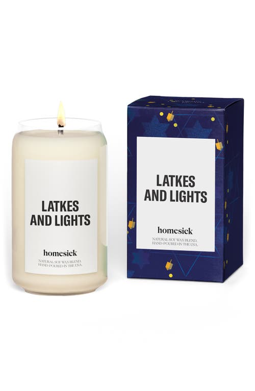 homesick Latkes & Lights Candle in White  product