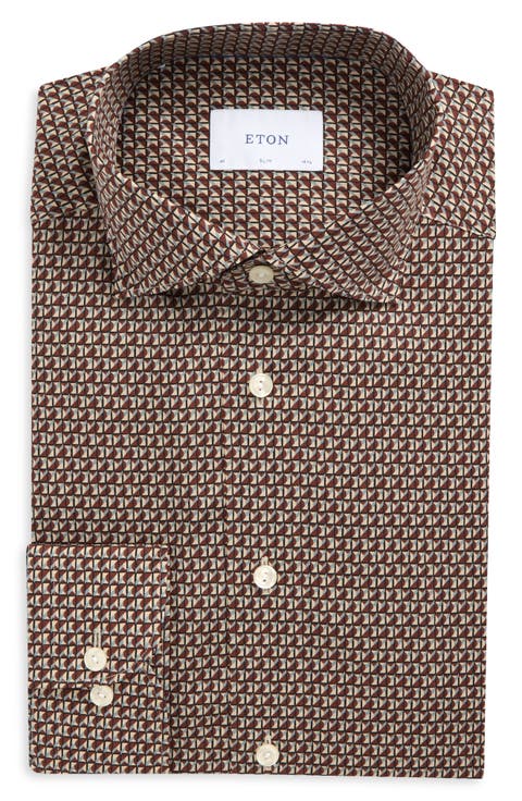 Geometric Slim Fit Shirt