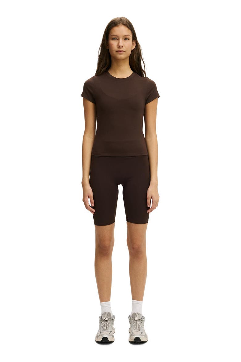 Women's Active Ultra Soft Fitted Tshirt, Alternate, color, French Roast