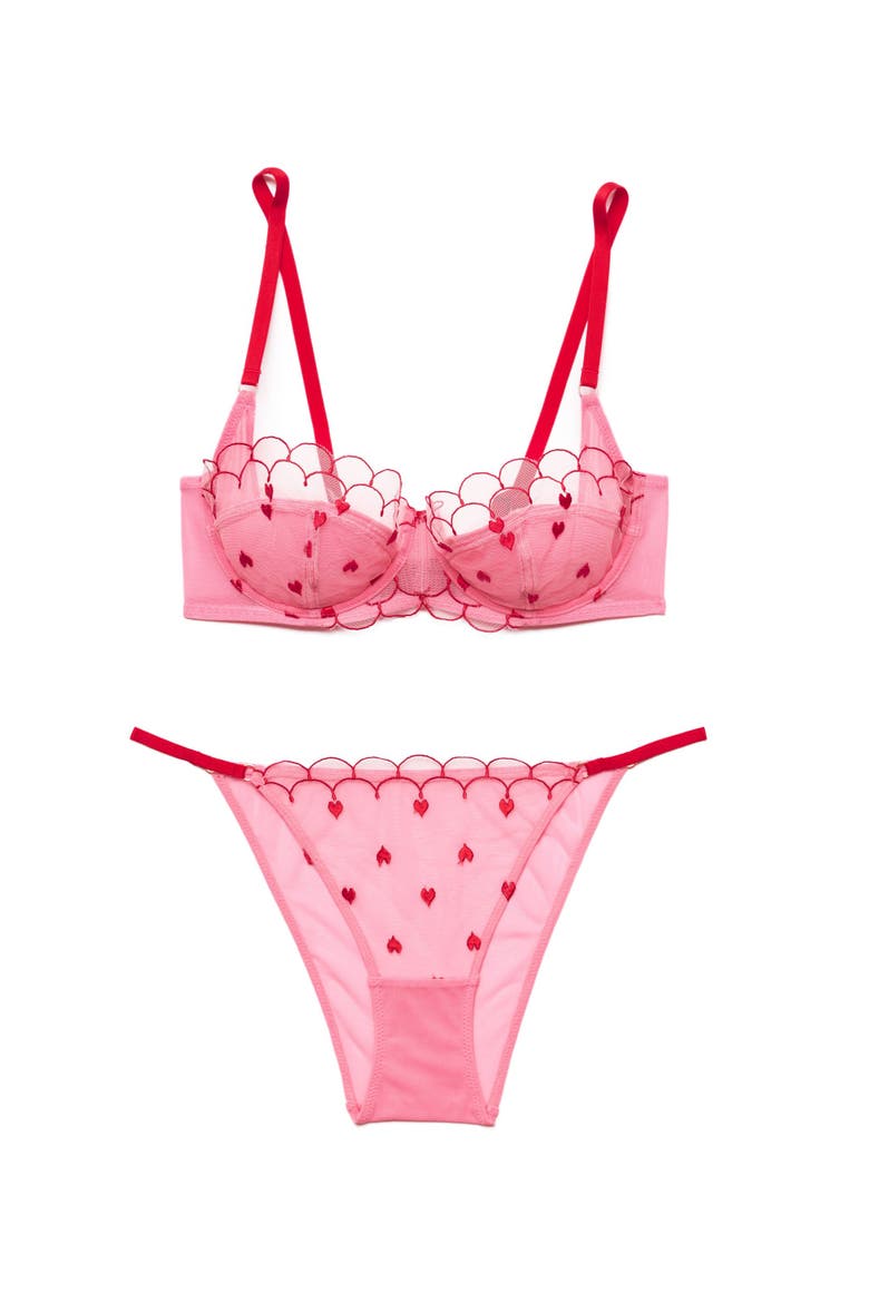 Bettie Contour Balconette Bra, Alternate, color, Medium pink
