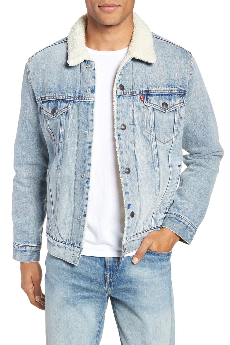 Levi's® Type 3 Faux Shearling Trucker Jacket, Main, color, STONEBRIDGE SHERPA TRUCKER