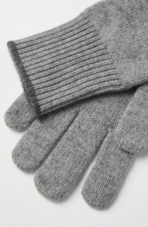 Brunello Cucinelli Knit Gloves In Grey