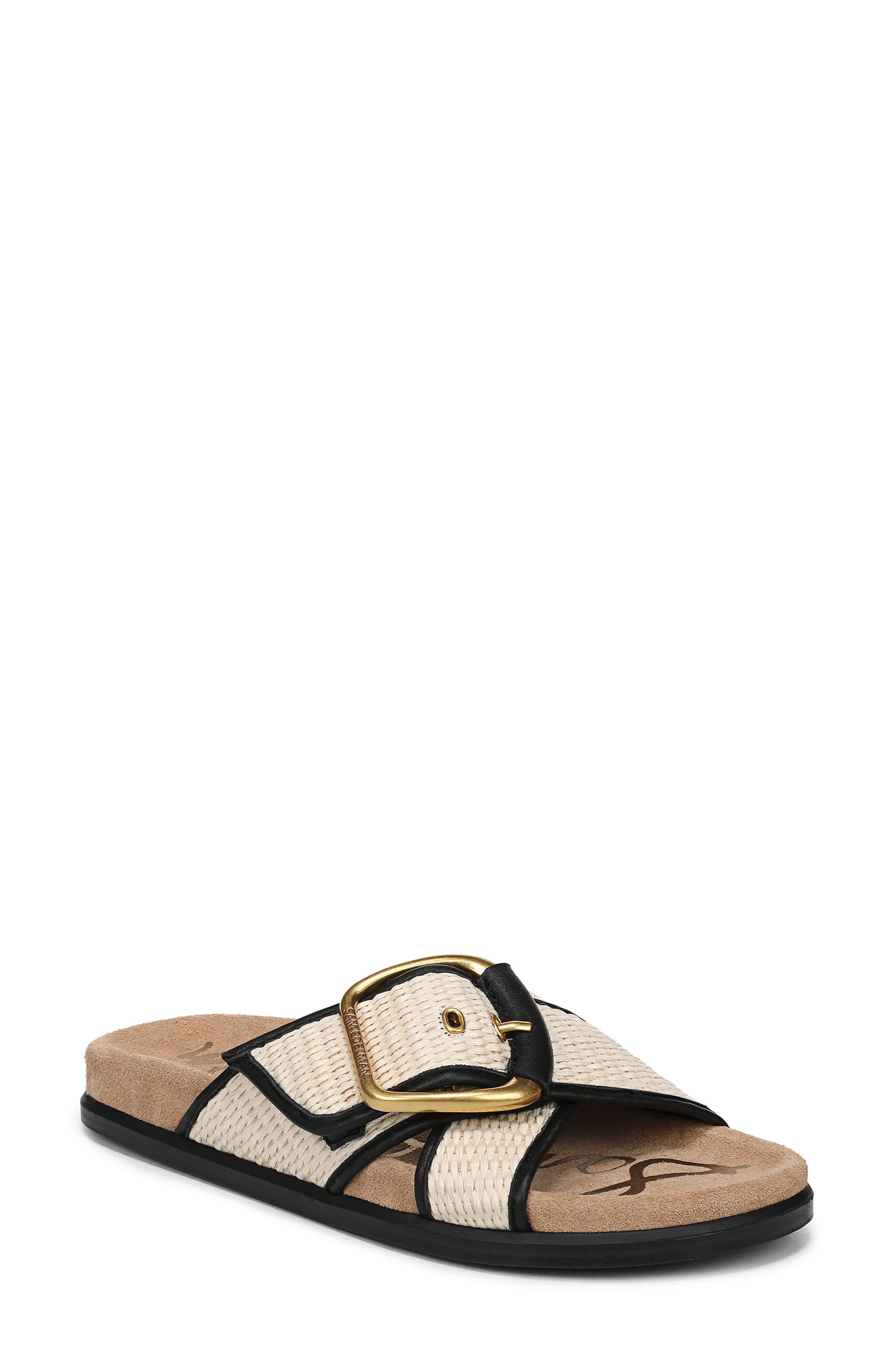 Sam Edelman Darla Slide Sandal, Main, color, Linen/ Black