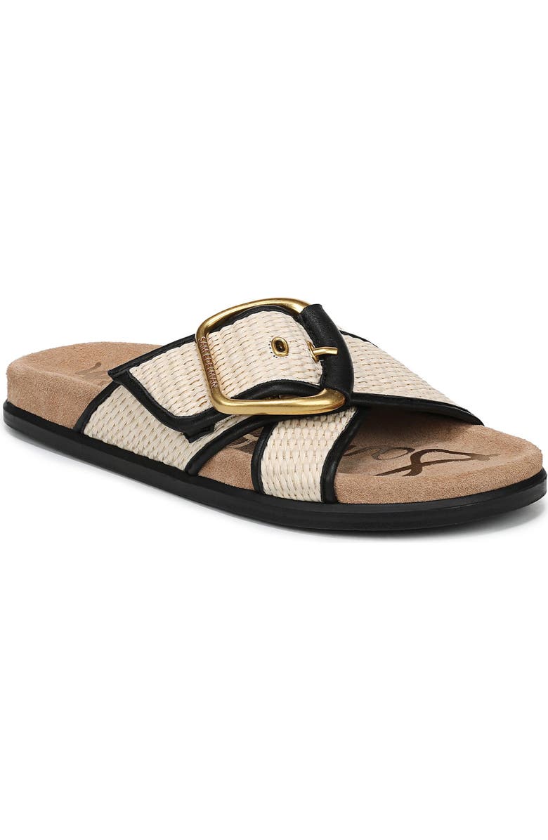 Sam Edelman Darla Slide Sandal, Main, color, Linen/ Black