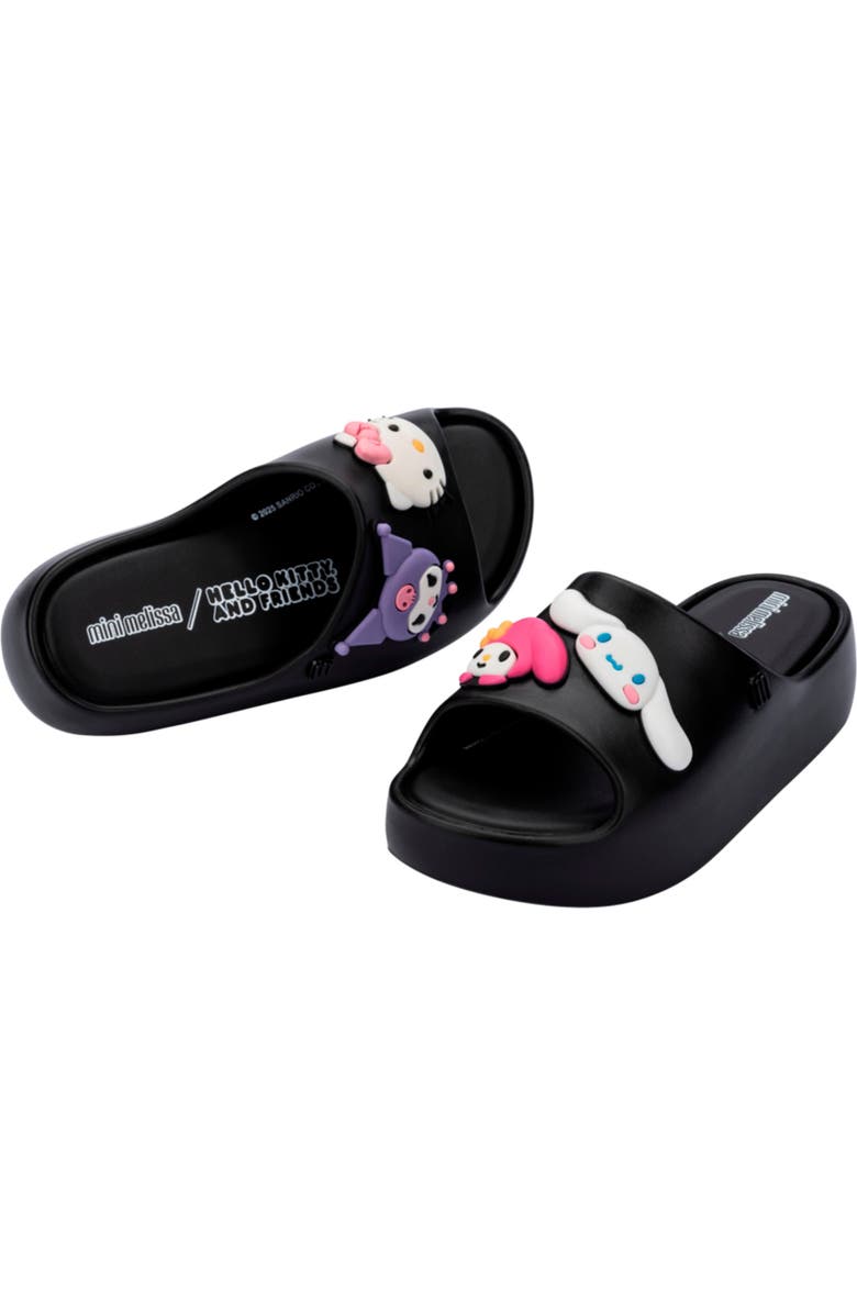 Mini Melissa x Sanrio Kids' Free Platform Slide Sandal, Alternate, color, Black