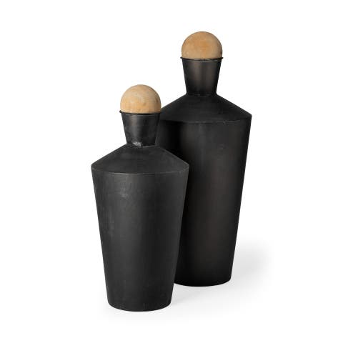 Asher Set of Two Metal Urns