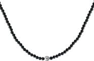 EFFY Sterling Silver Black Tahitian Pearl & Onyx Bead Necklace