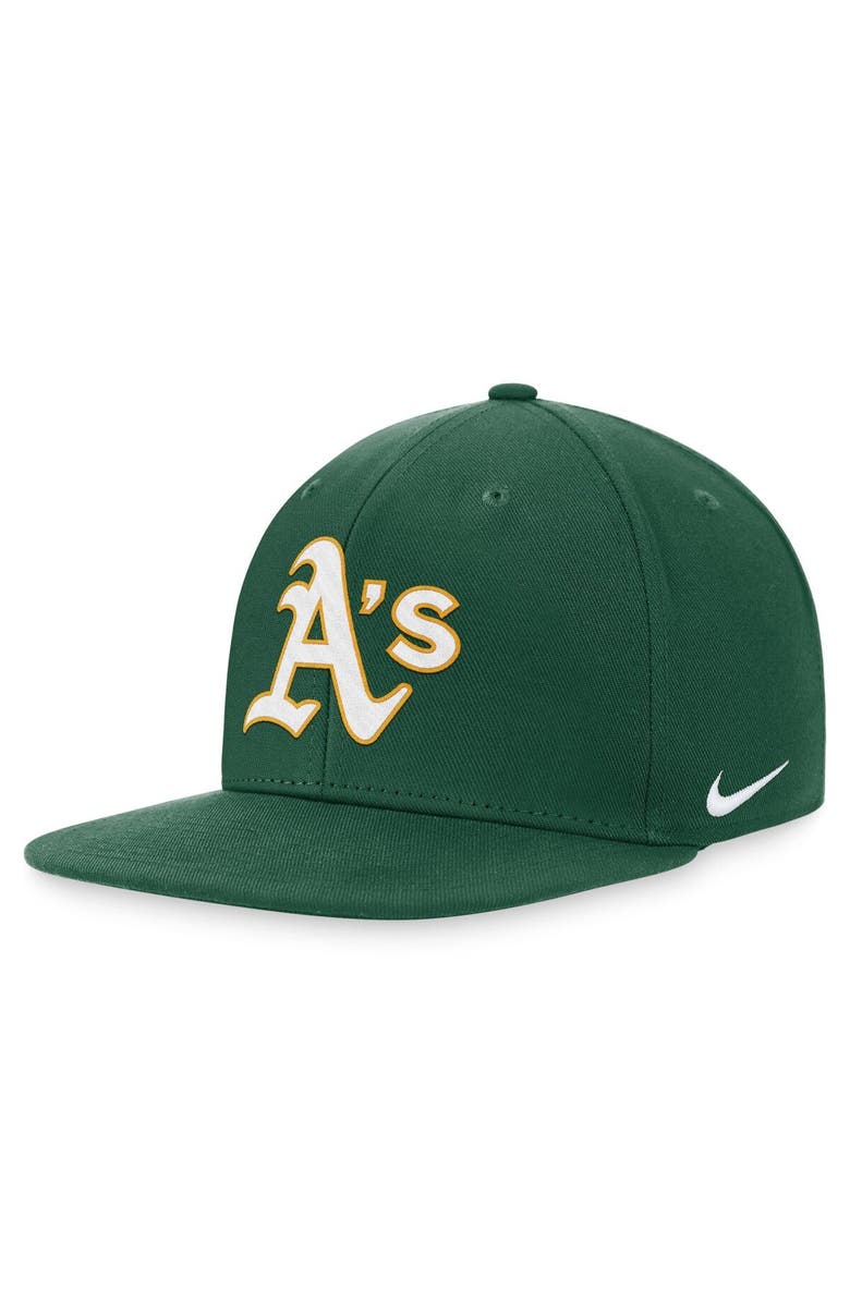Nike Men's Nike Green Oakland Athletics Primetime Pro Snapback Hat, Main, color,