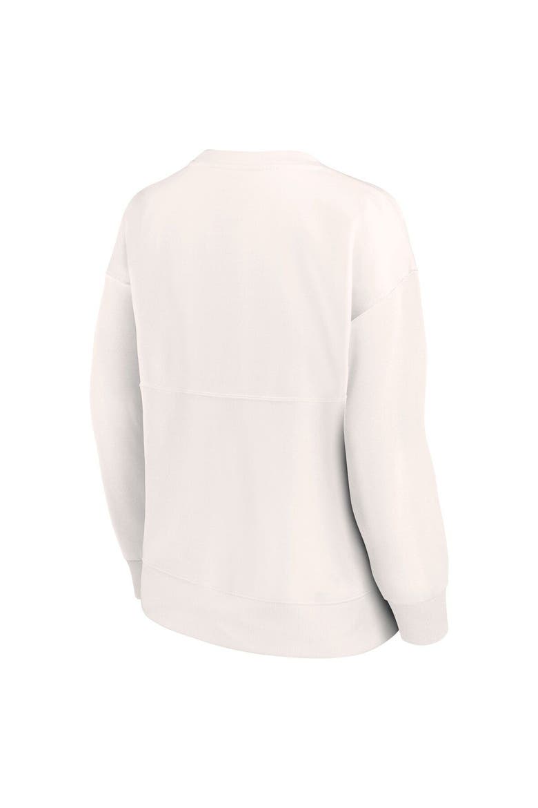 Women's Fanatics Branded Cream Chicago Cubs Leopard Pullover Sweatshirt, Alternate, color, Cream